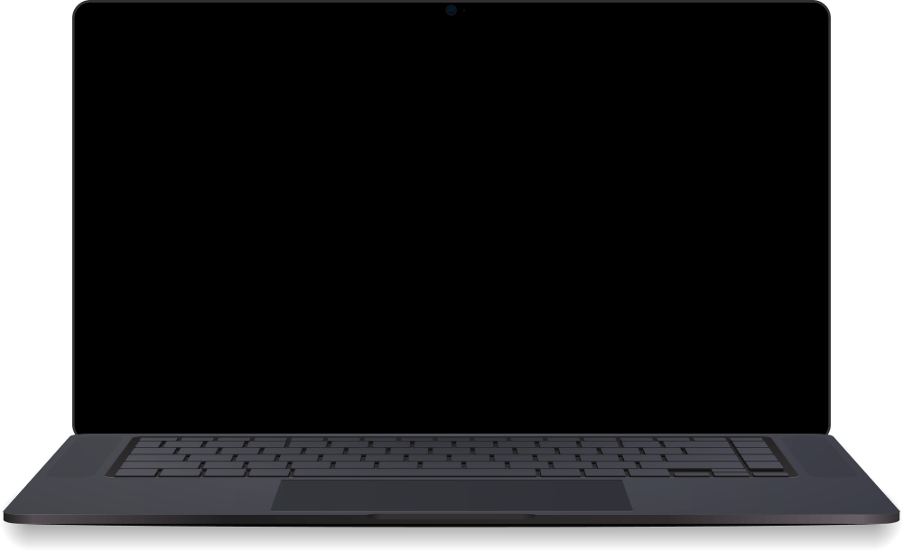 Laptop trống với lớp phủ